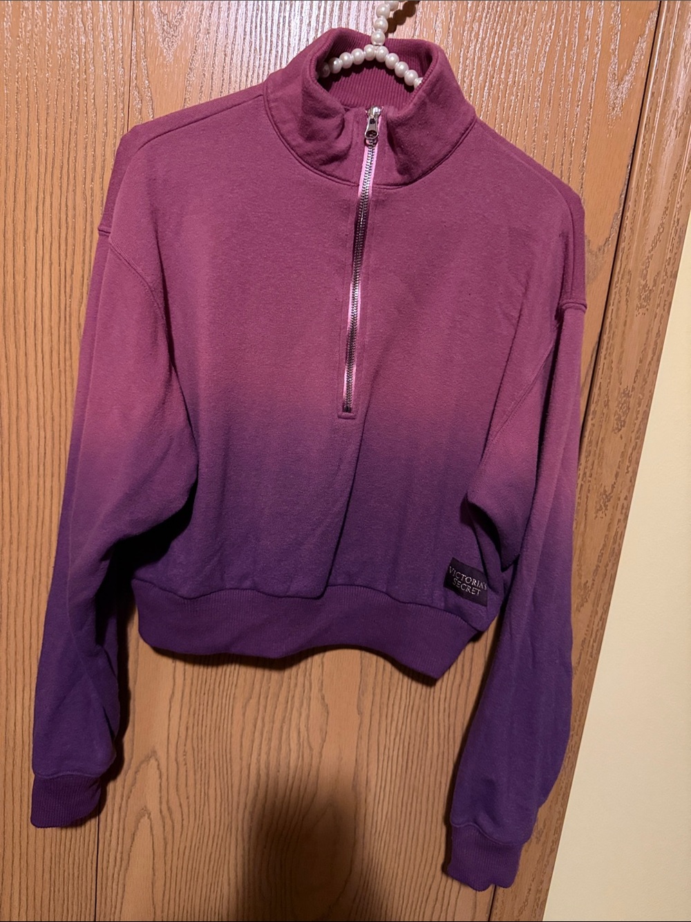 Victoria's Secret Purple Ombre Half-Zip Sweatshirt